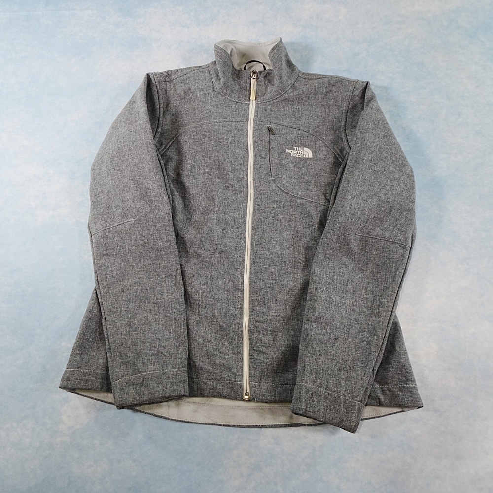 The North Face Apex Bionic Softshell Jacket Womens Medium Grey Heather Full Zip
